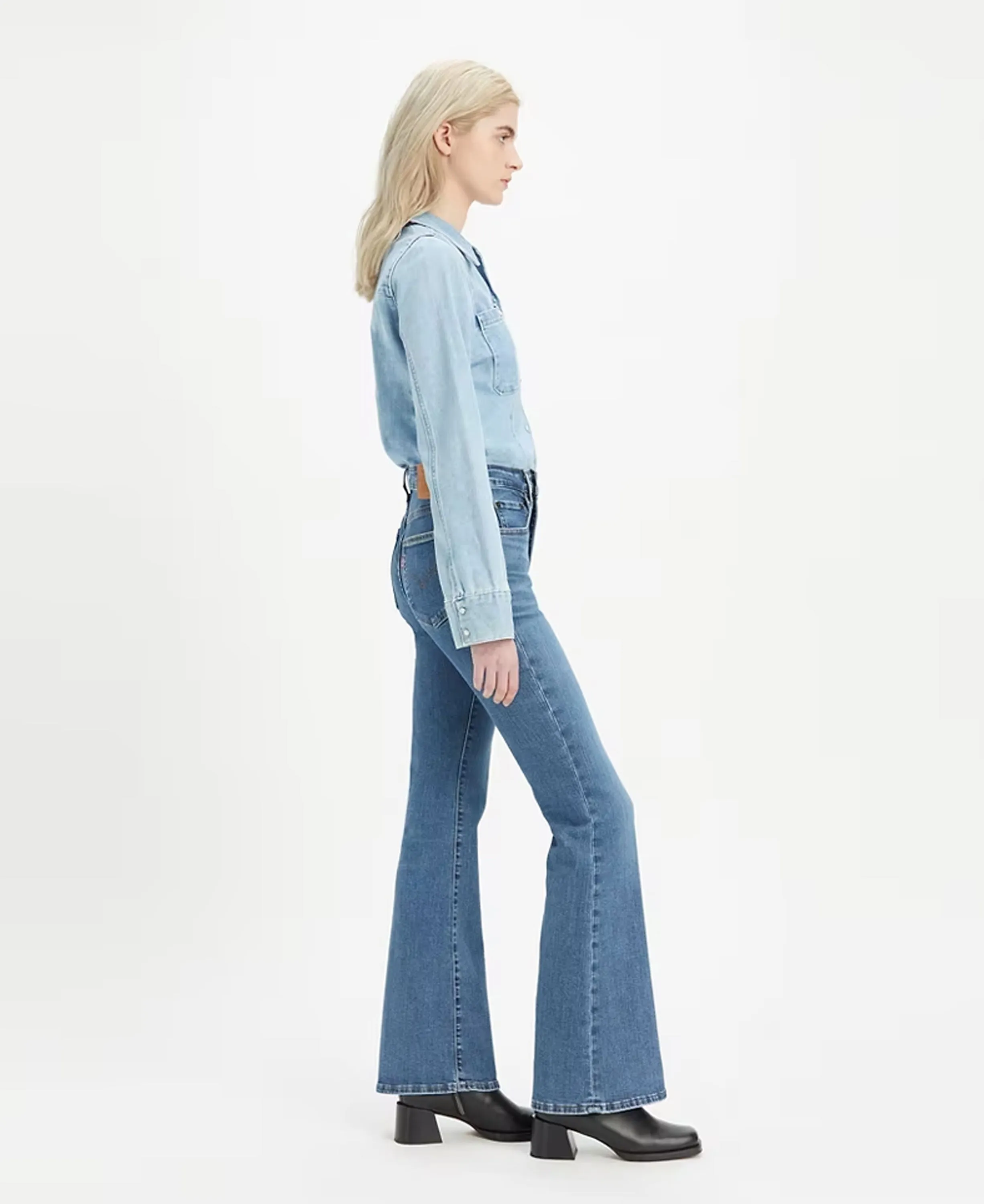 726 High Rise Flare Jeans - Blue Wave Mid