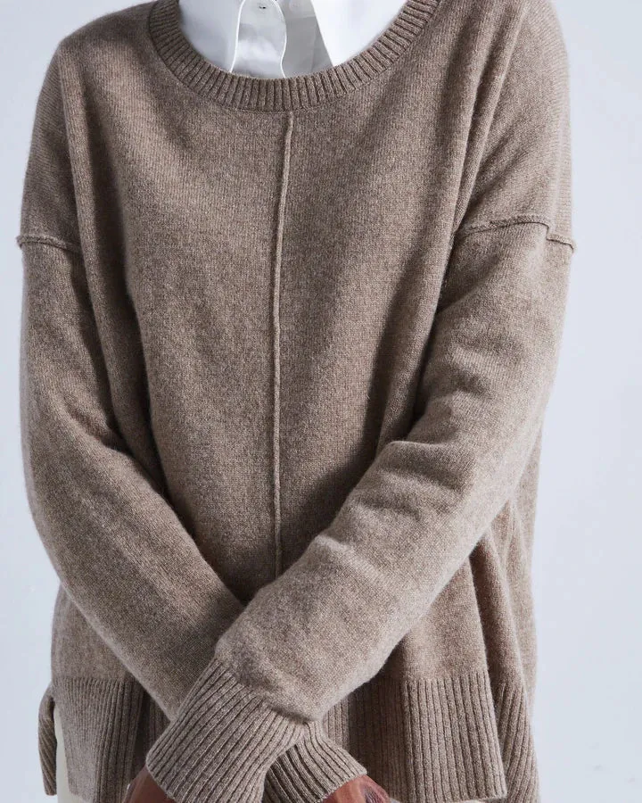 ABSOLUT CASHMERE KENZA CASHMERE SWEATER IN MUSHROOM