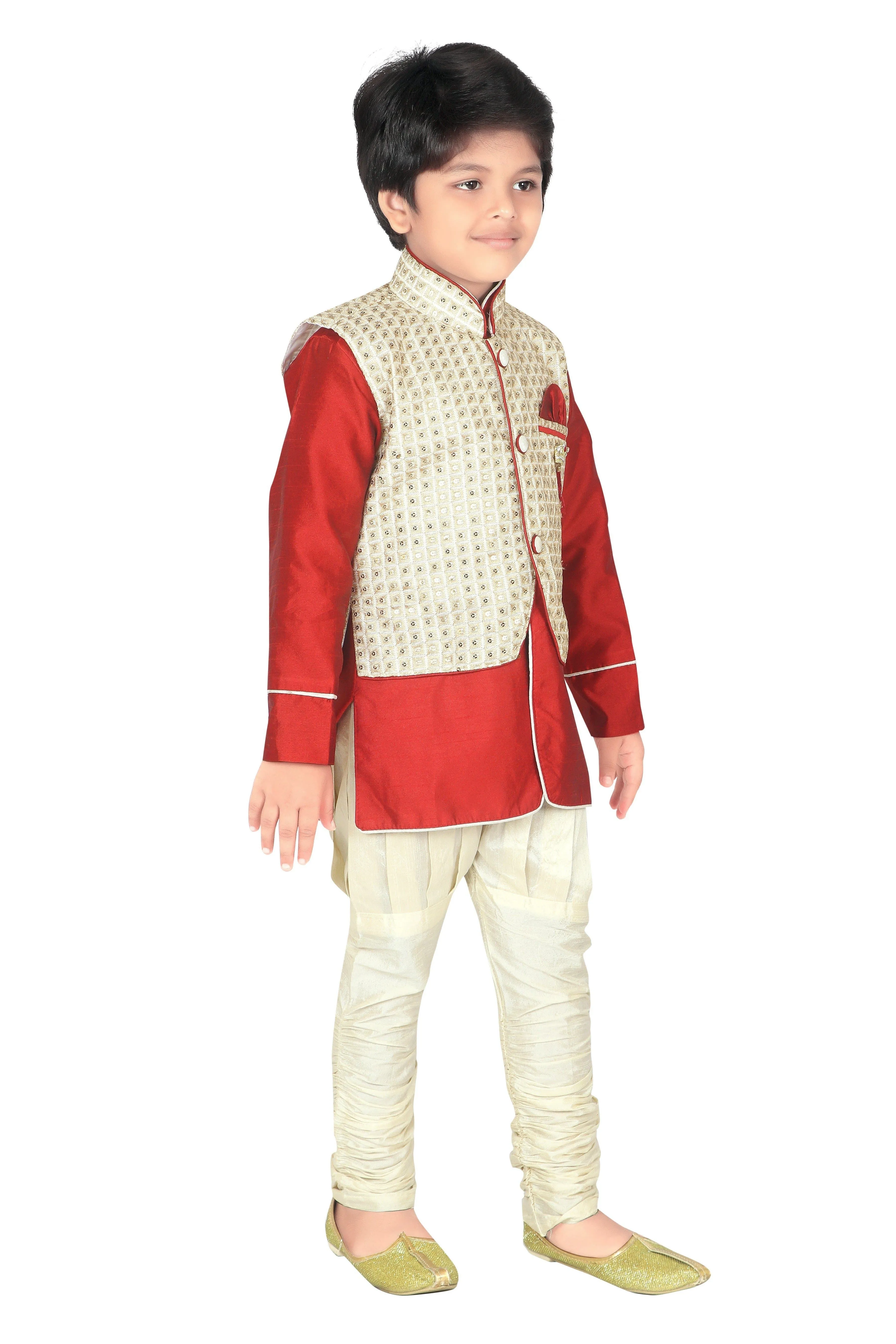 Ahhaaaa Kids Jodhpuri Suits Set for Boys (kids ethnic wear boys)