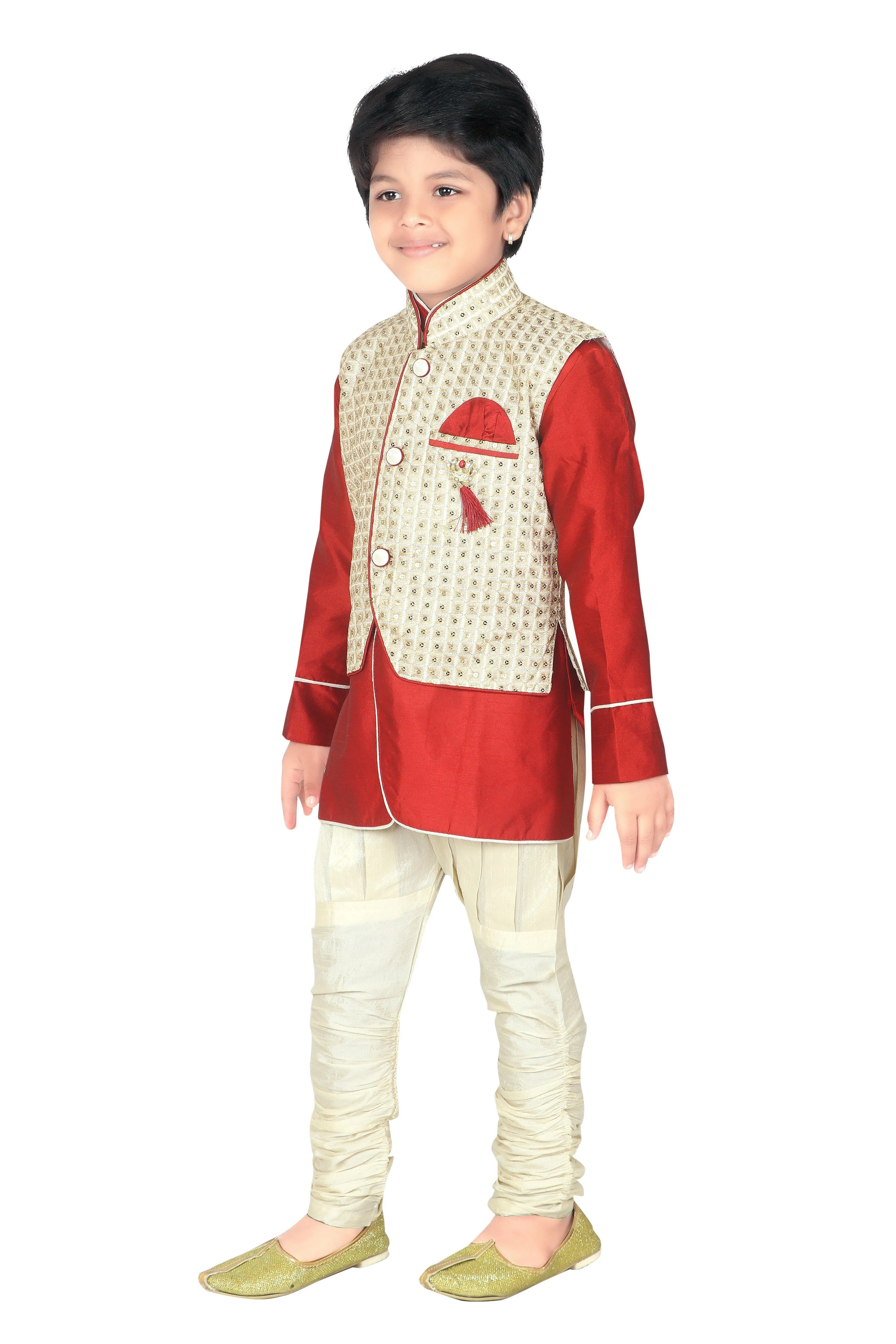 Ahhaaaa Kids Jodhpuri Suits Set for Boys (kids ethnic wear boys)