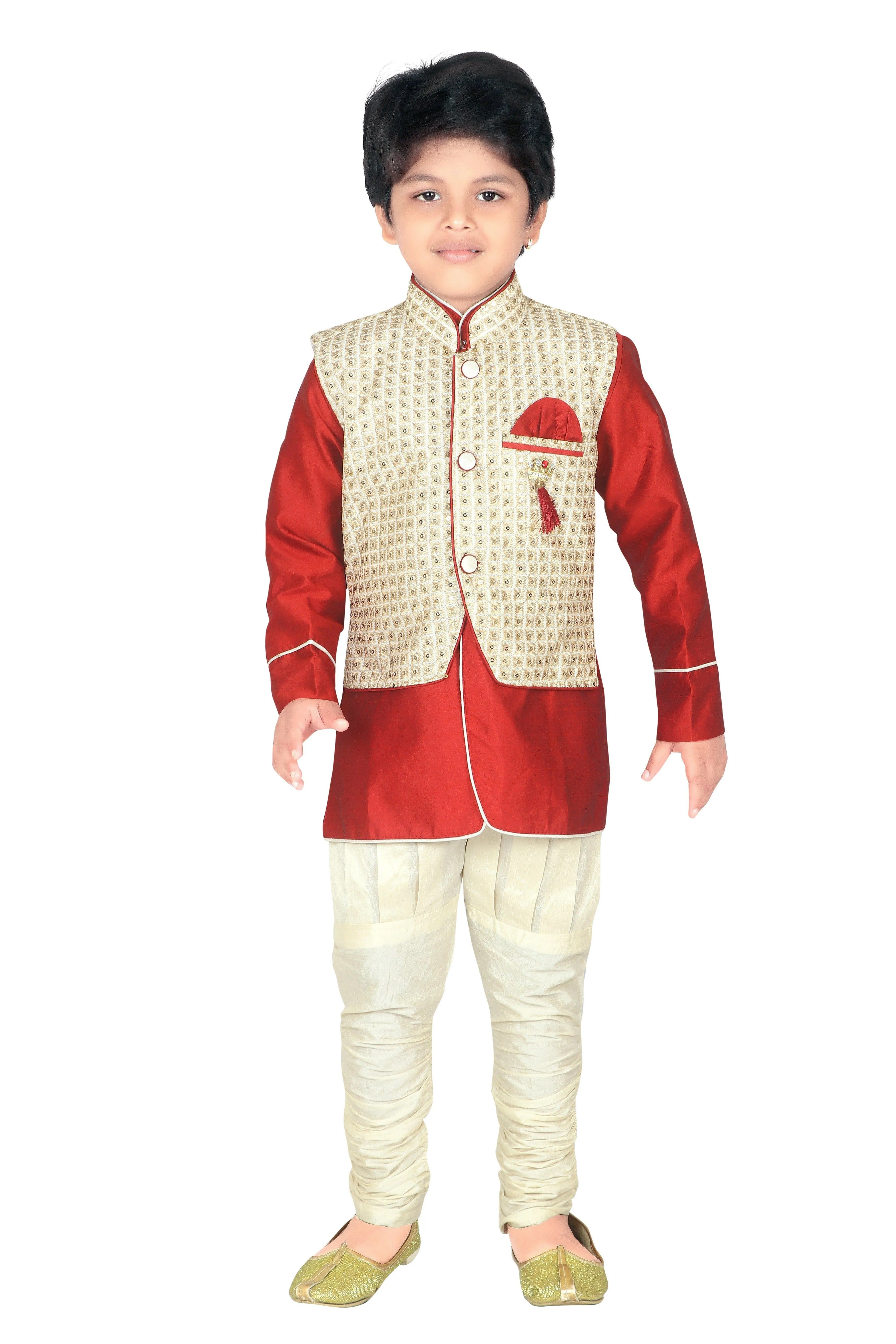 Ahhaaaa Kids Jodhpuri Suits Set for Boys (kids ethnic wear boys)