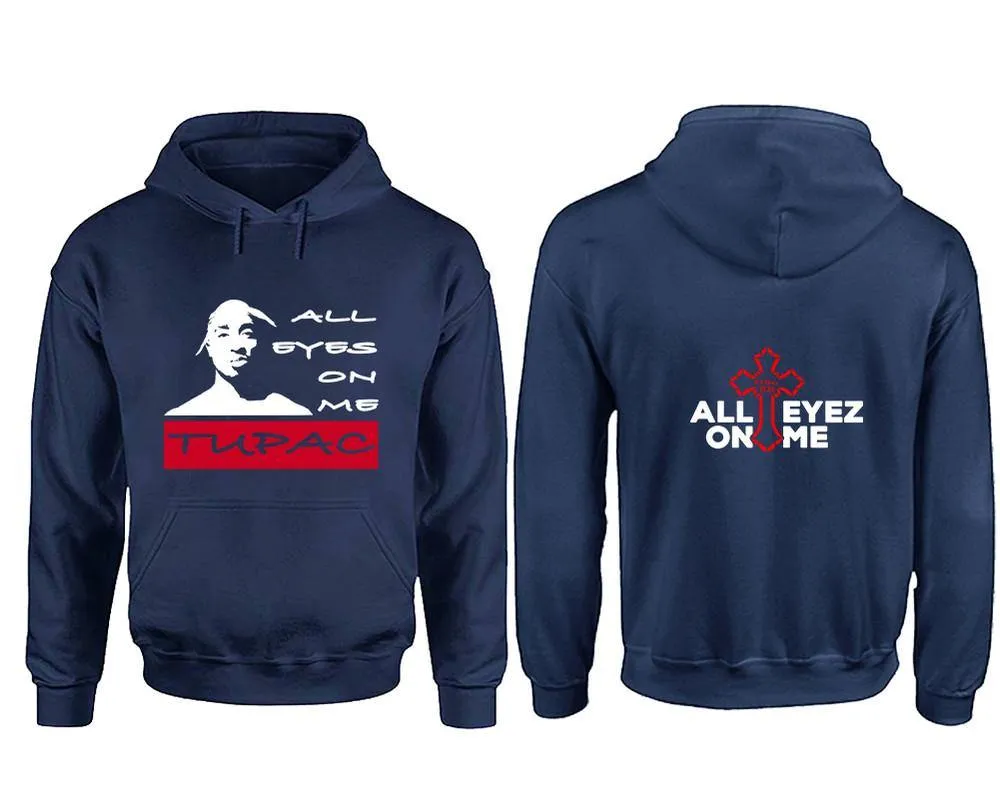 All Eyes On Me Pullover Hoodie with Extendend Back Printing All Eyes On Me