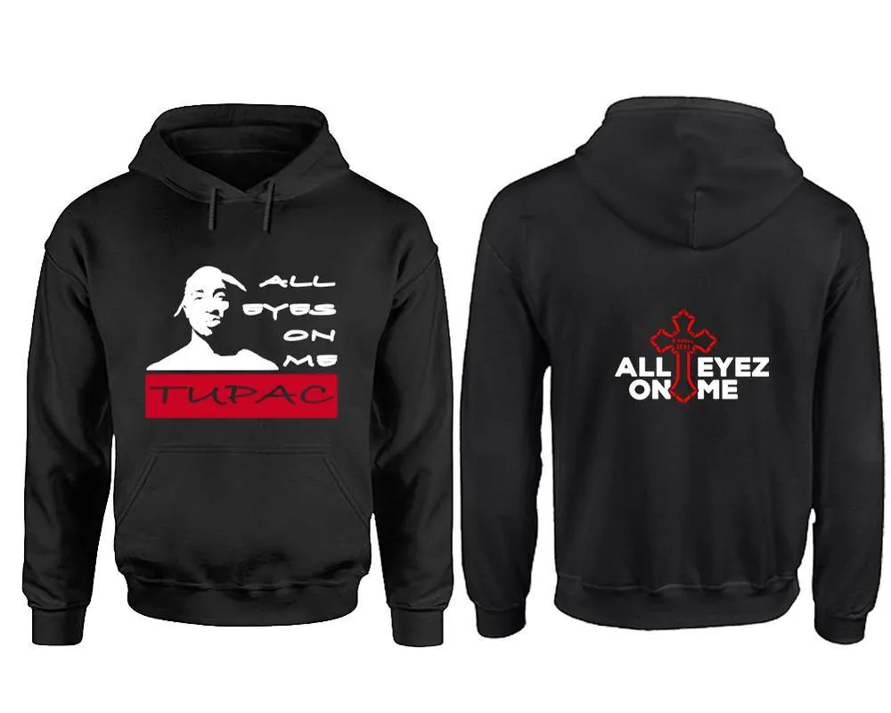 All Eyes On Me Pullover Hoodie with Extendend Back Printing All Eyes On Me