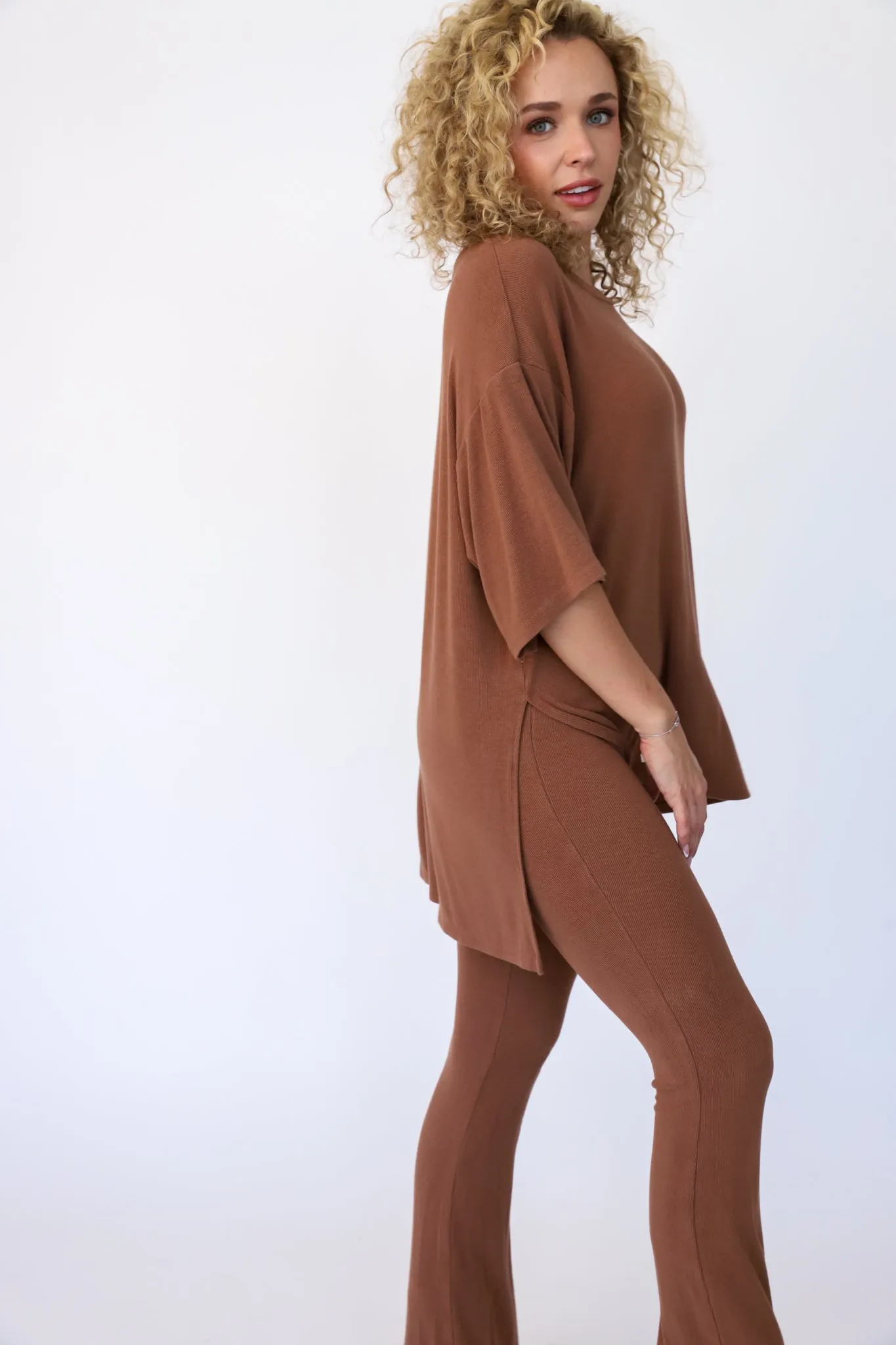 All Weekend Long Pant Set Camel