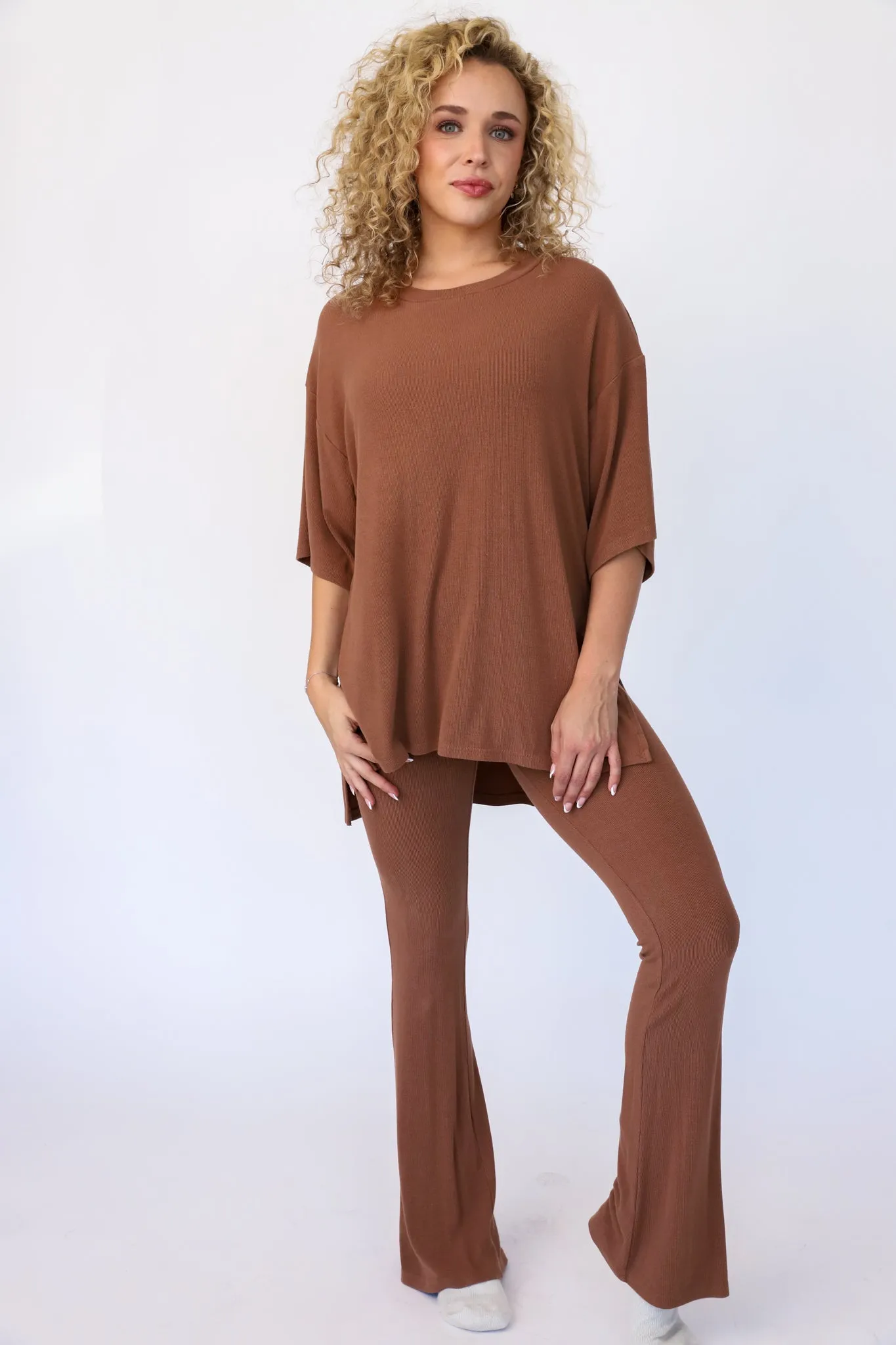 All Weekend Long Pant Set Camel