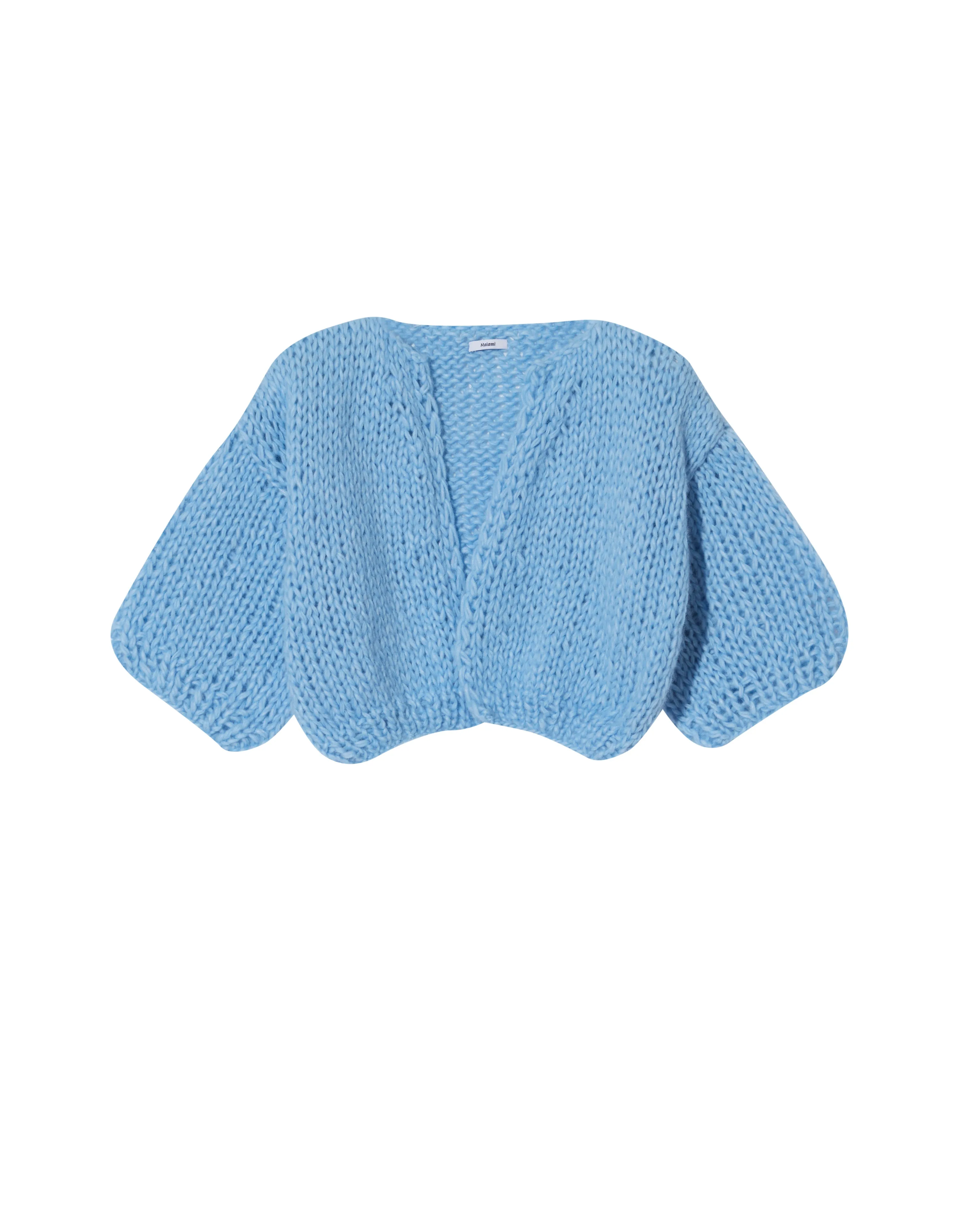 Alpaca Bomber Cardigan, Short Sleeve