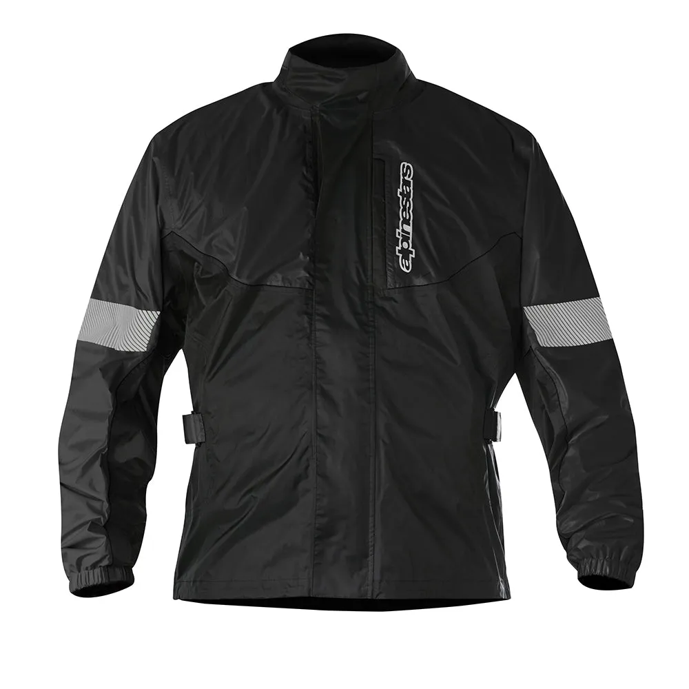 Alpinestars Black Hurricane Waterproof Rain Jacket for Men – Lightweight and Breathable Outdoor Gear