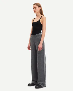 AMARIS STRAIGHT TROUSERS / DARK GREY MEL