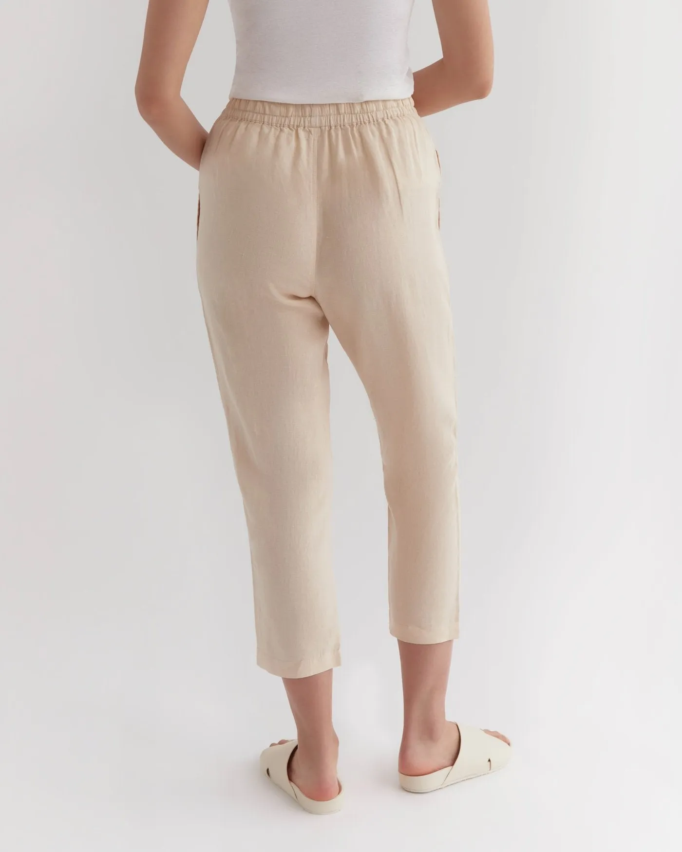 Anya Linen Pant Wheat