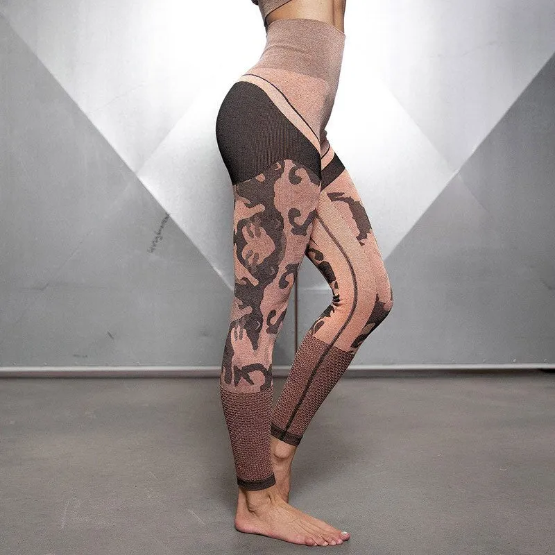 Autumn Camo Yoga Leggings High Elastics Pants For Women High Waist Hips Lifting Fashion Trousers Energy Fitness Sports Tracksuit