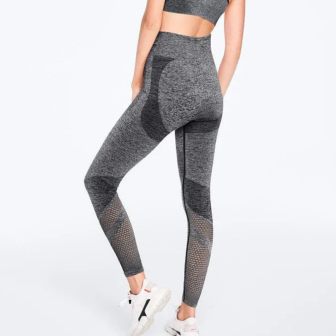 Autumn Patchwork Yoga Pants Hollow Out Gym Fitness High Waist Leggings Workout Push Up Sports Trousers Breathable Energy Pants