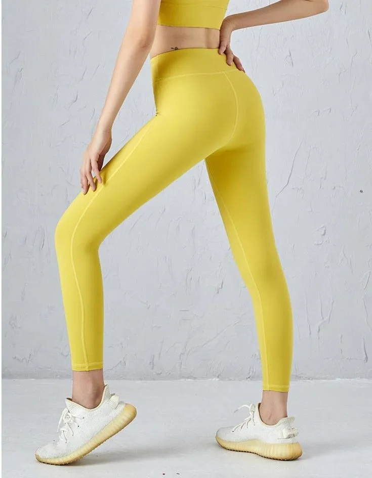 Autumn Solid Yoga Leggings For Women Hip Lifting Slim Shaping Sports Pants Casual Gym Fitness Workout Running Training Trouser