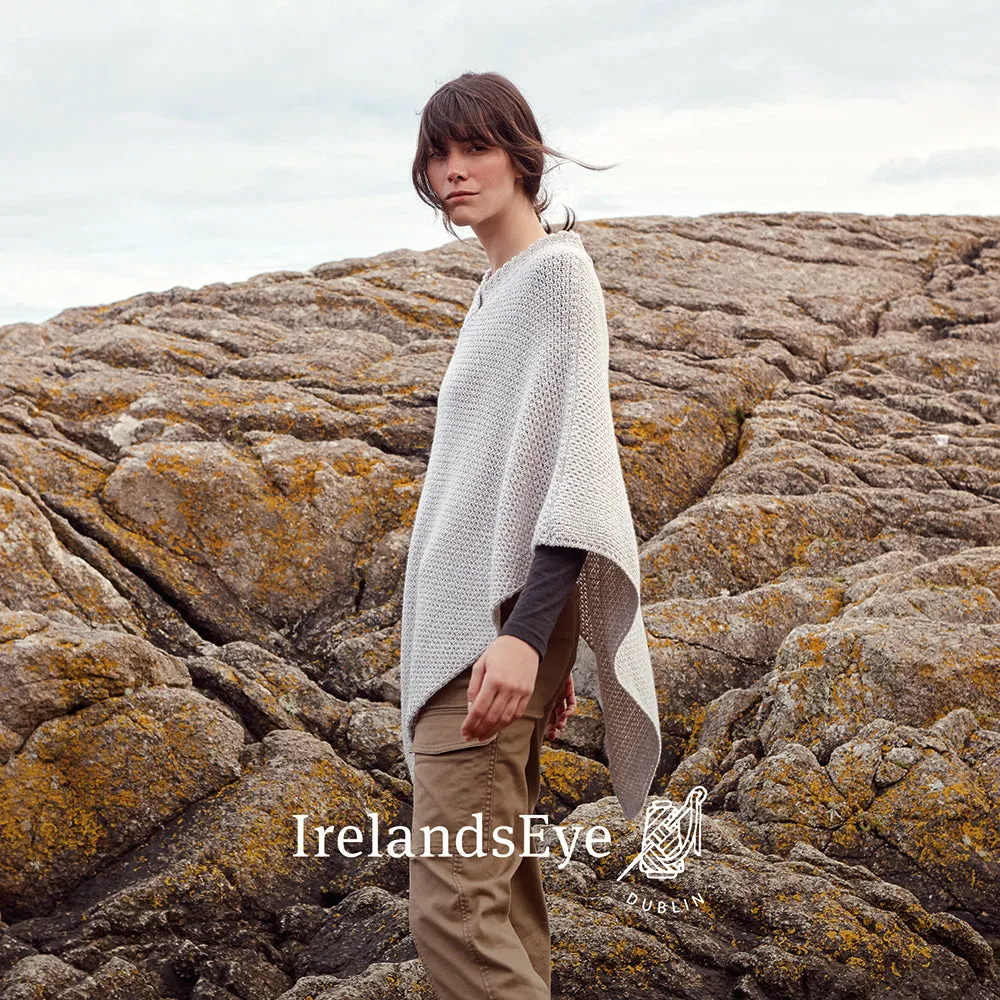 Avonbeg - Cable Neck Textured Irish Wool Poncho