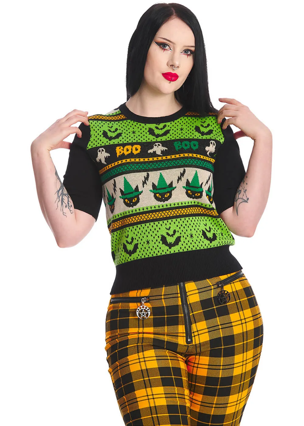 Banned Spooky Boo 50's Jumper Black