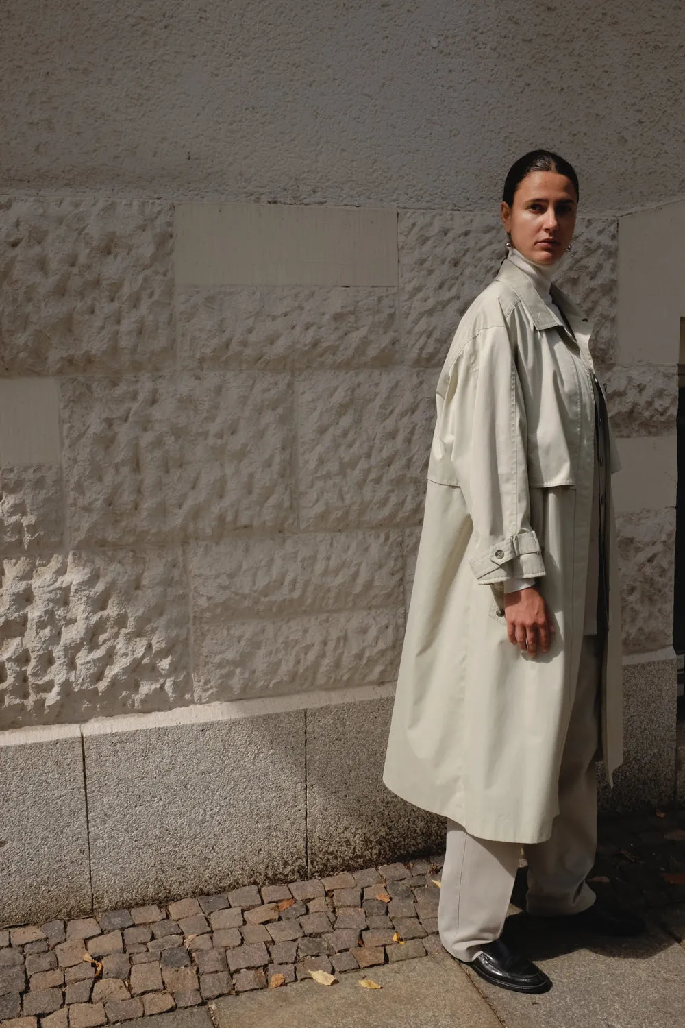 BEIGE VINTAGE SUMMER TRENCH COAT