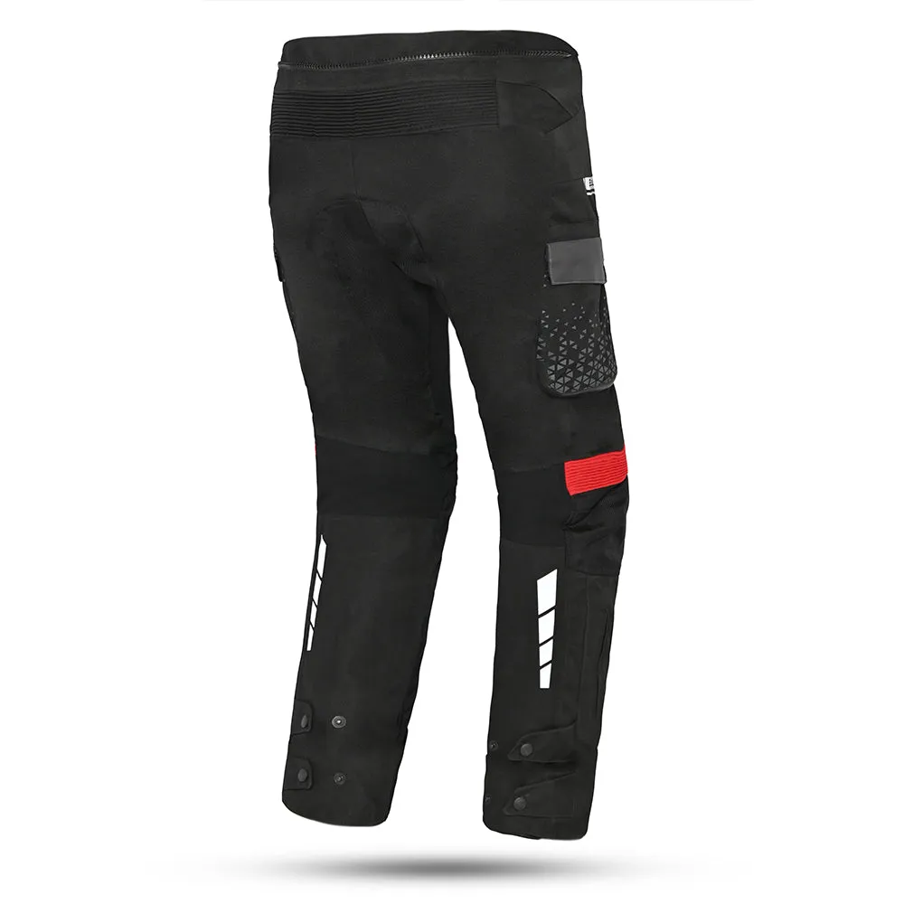 BELA Crossroad Extreme WR - Textile Pant - Black Dark Gray Red