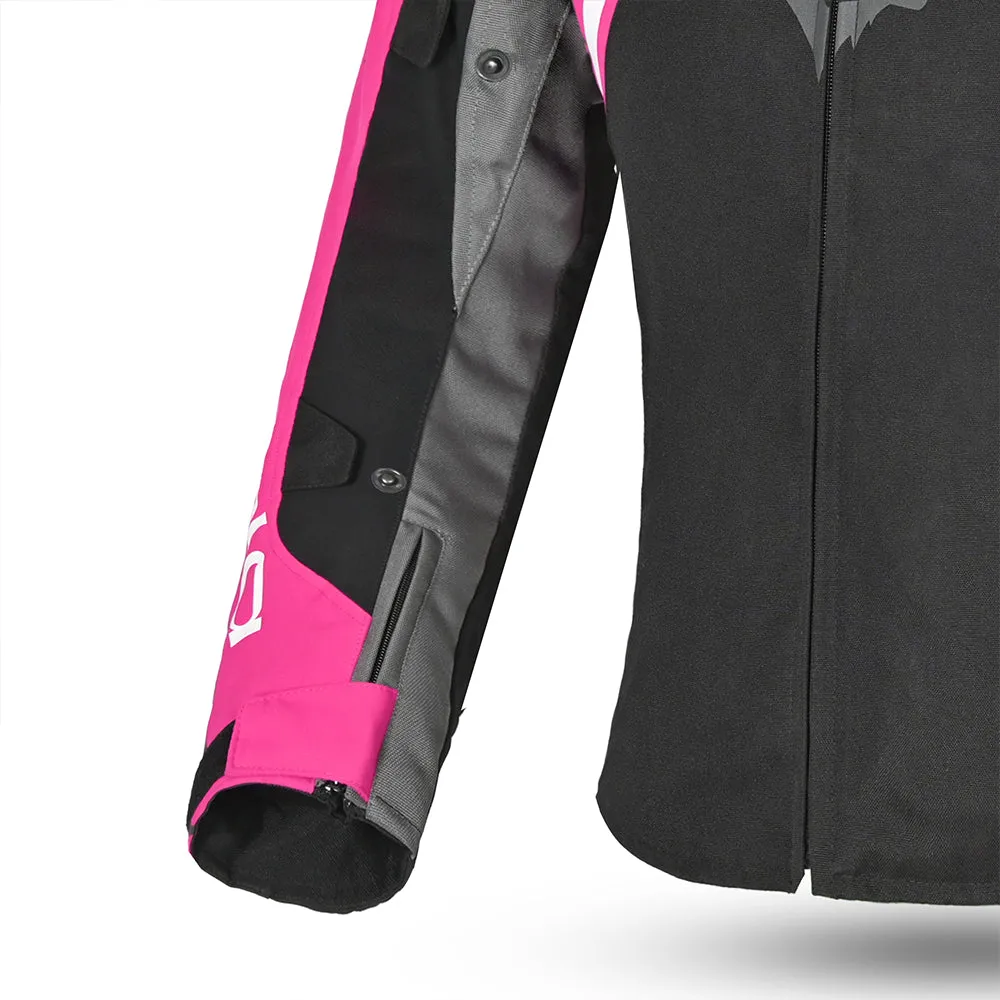 BELA Elanur Lady Motorcycle Touring Jacket Black Grey Pink