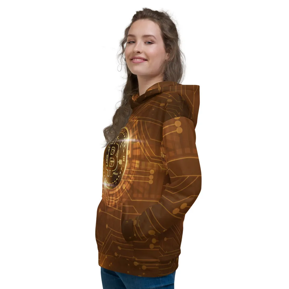 Bitcoin All Over Print Women's Hoodie