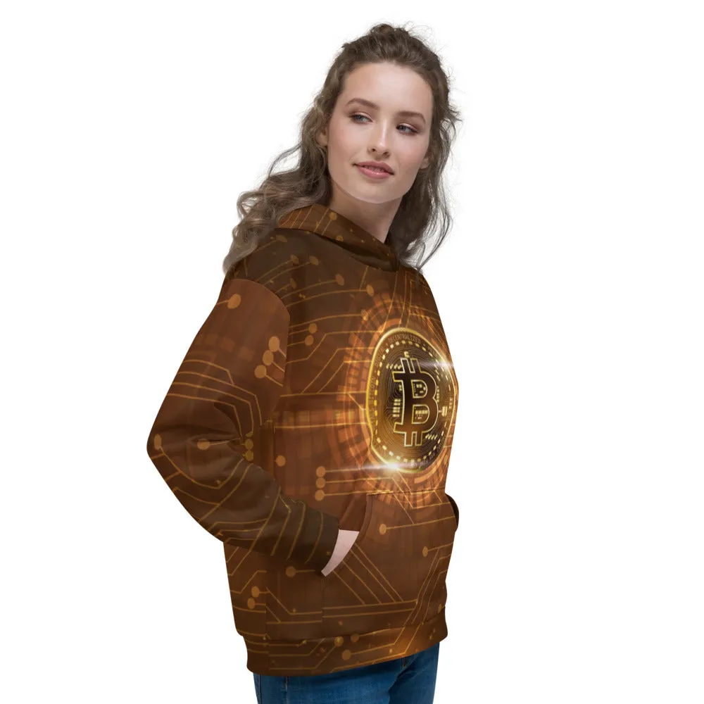 Bitcoin All Over Print Women's Hoodie