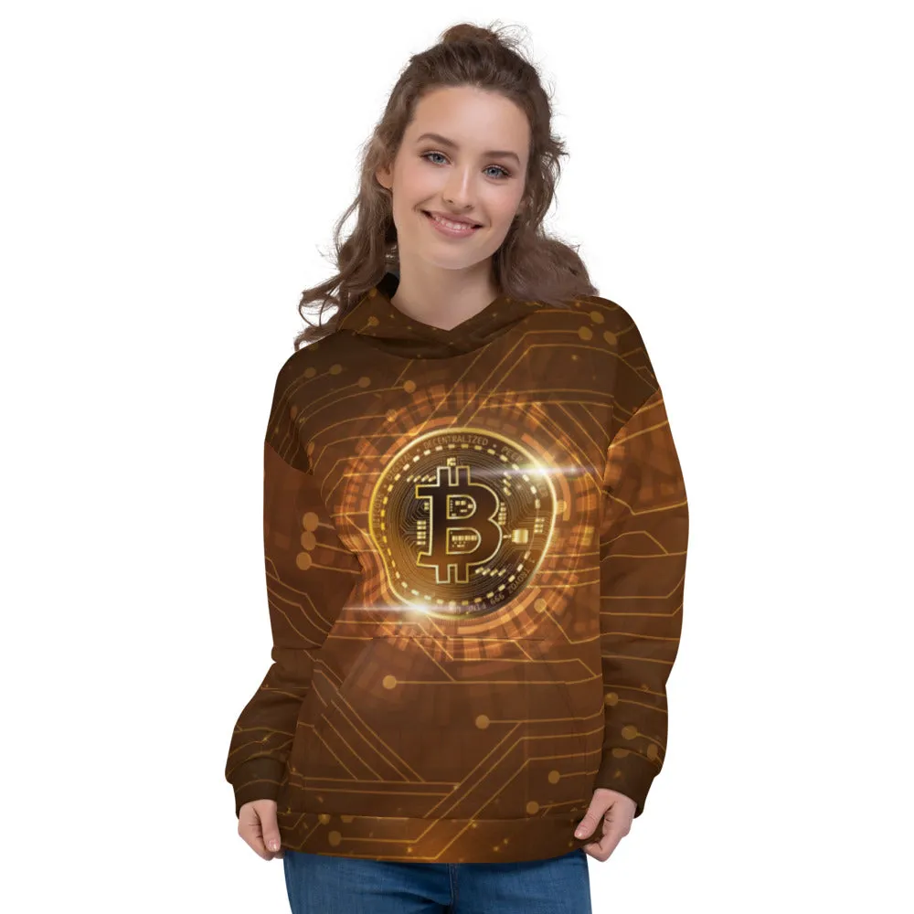 Bitcoin All Over Print Women's Hoodie