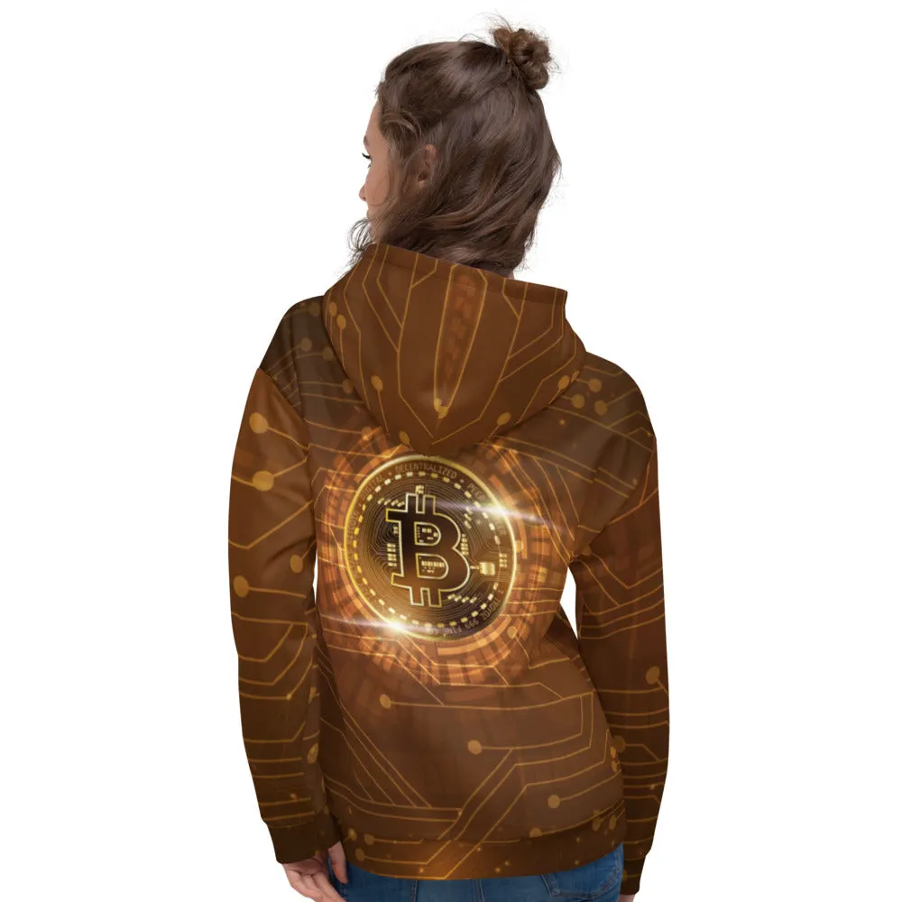 Bitcoin All Over Print Women's Hoodie