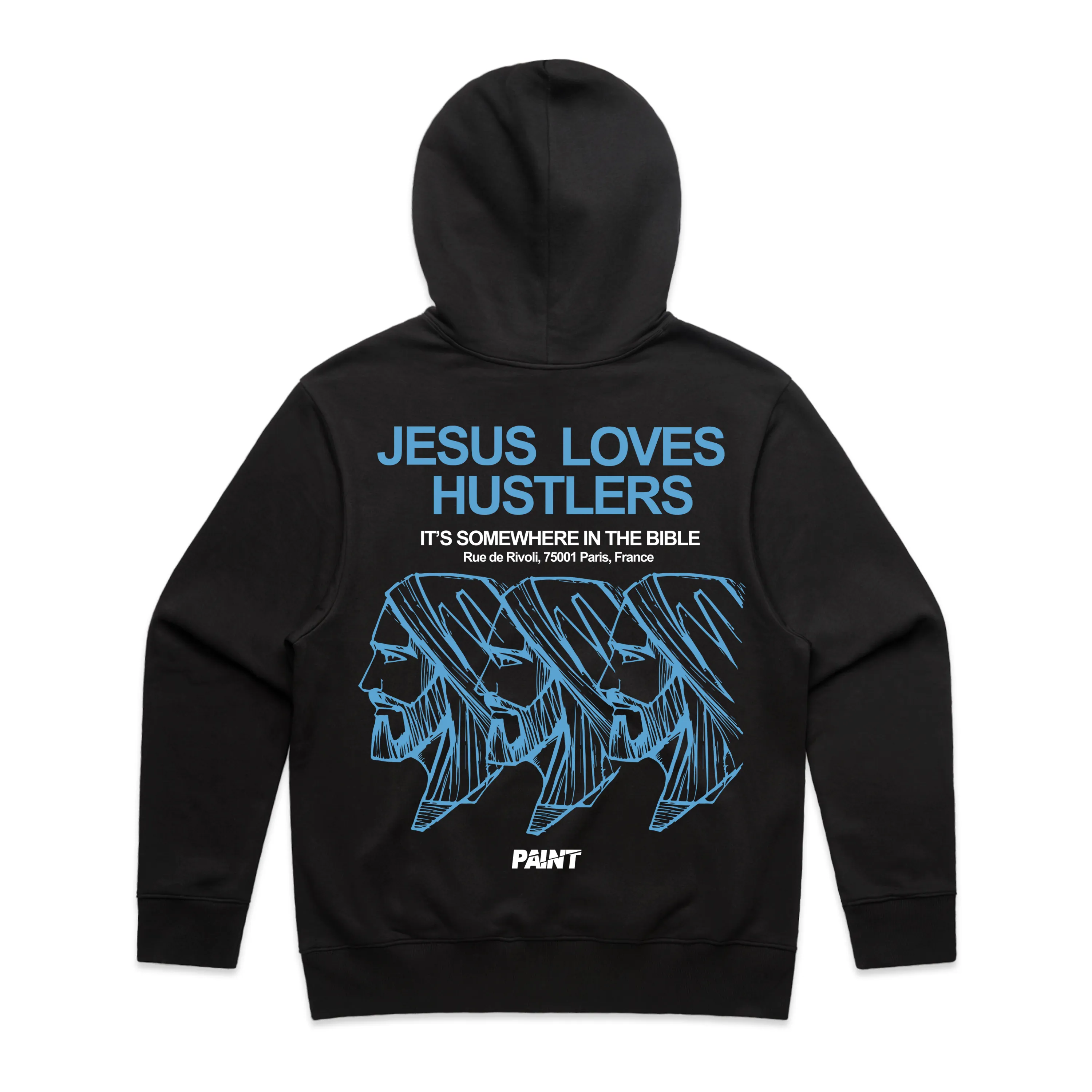 Black/Sky Jesus Loves Hustlers Hoodie