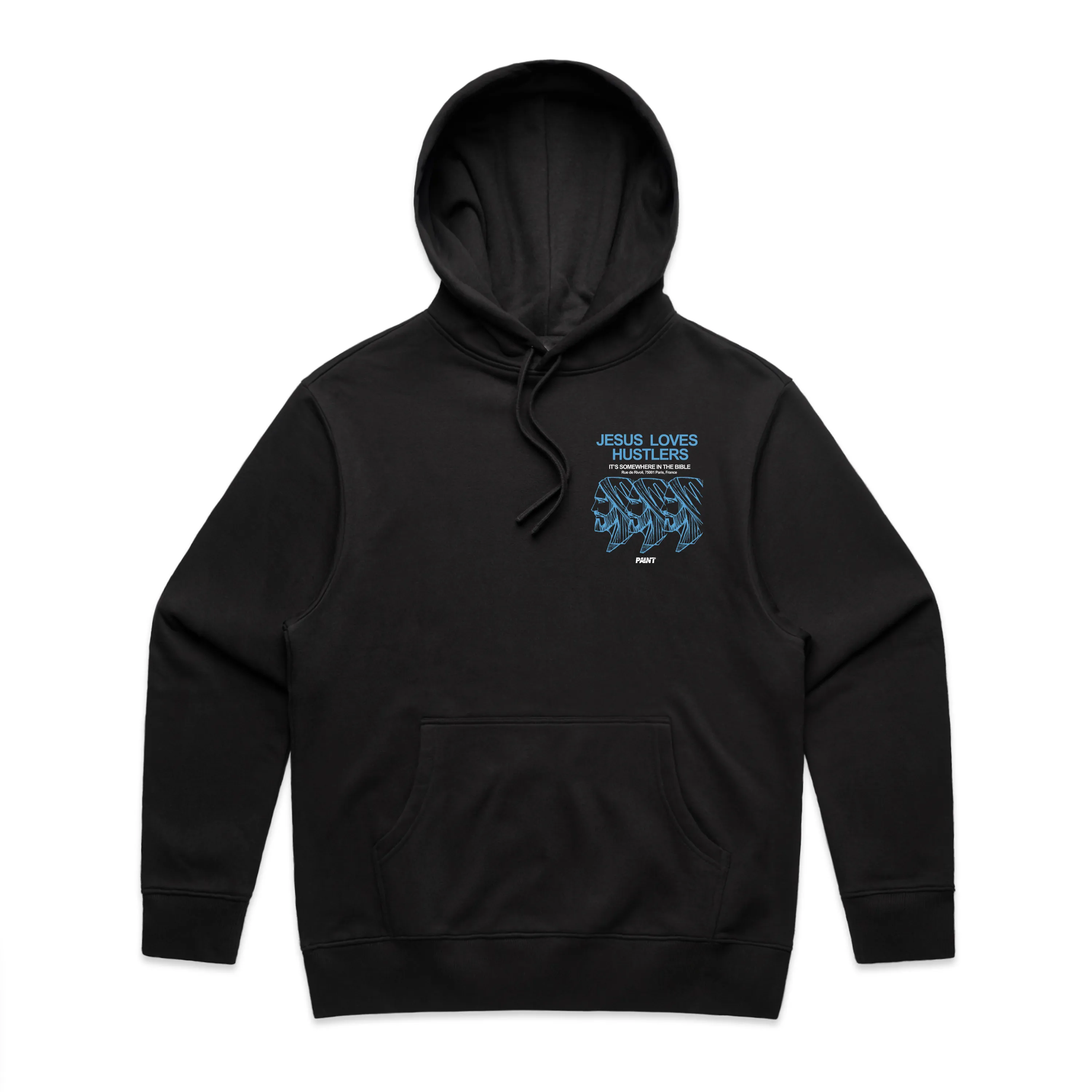 Black/Sky Jesus Loves Hustlers Hoodie