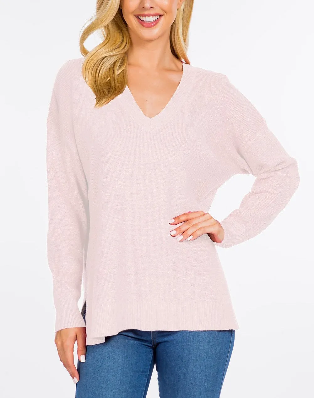 Brielle Waffle Knit Pullover