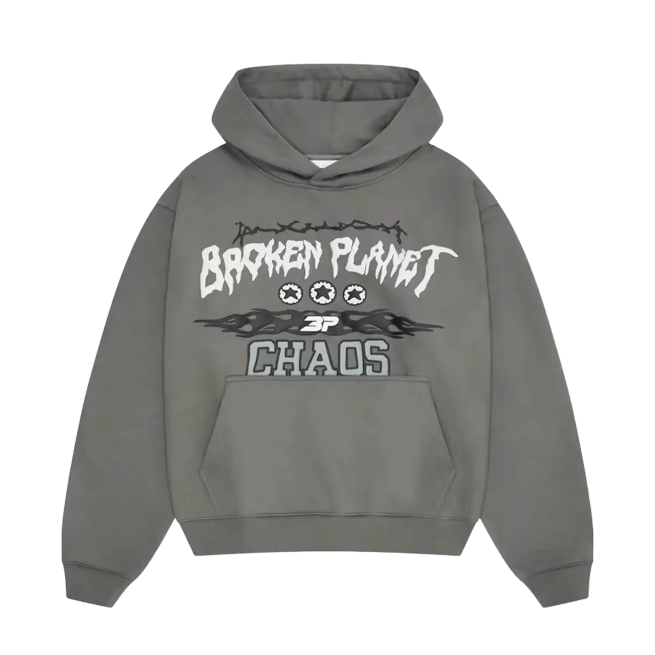 Broken Planet Market Hoodie 'Chaos' - Gunmetal Grey