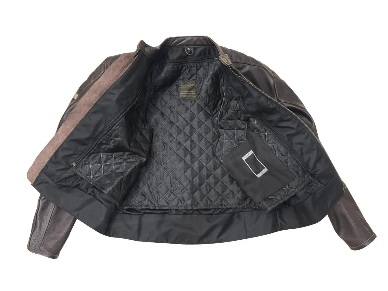 Brown Cafe Racer Padded Premium Leather Armored Motorcycle Jacket