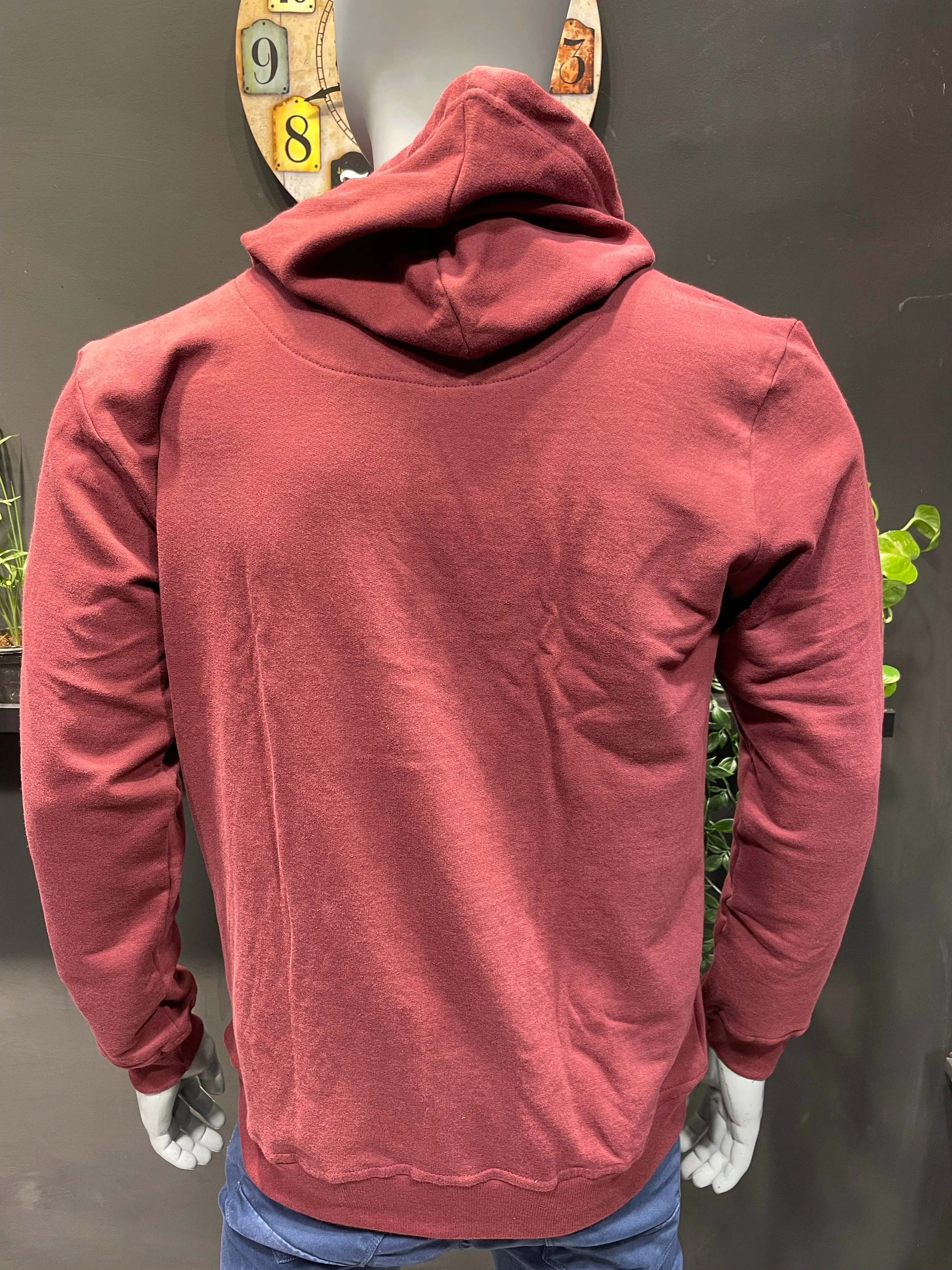 Burgundy Fleece Hoodie