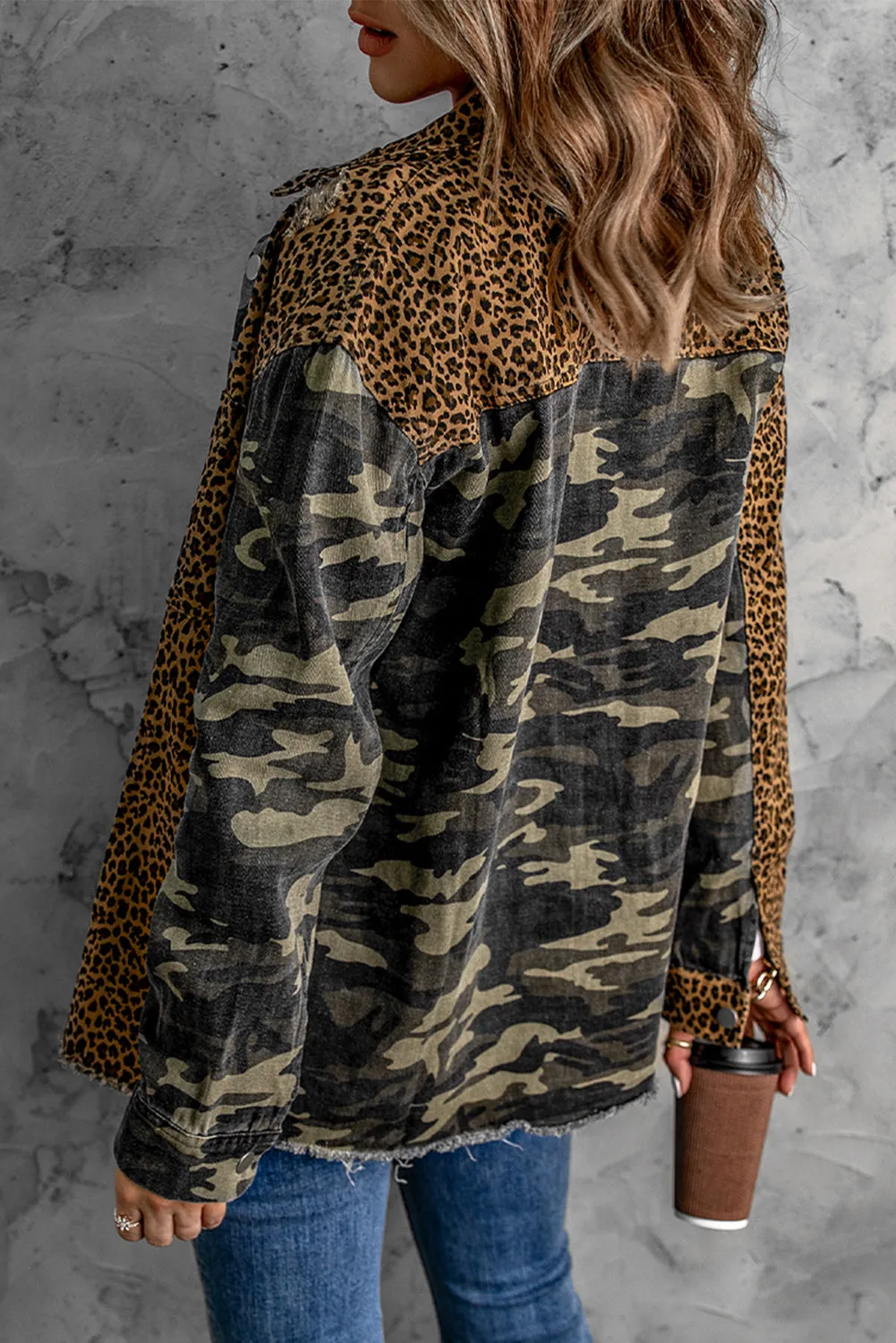 Camouflage Leopard Patchwork Jacket