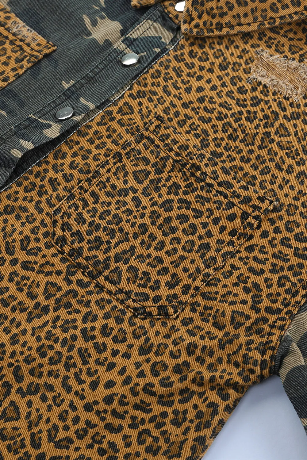 Camouflage Leopard Patchwork Jacket