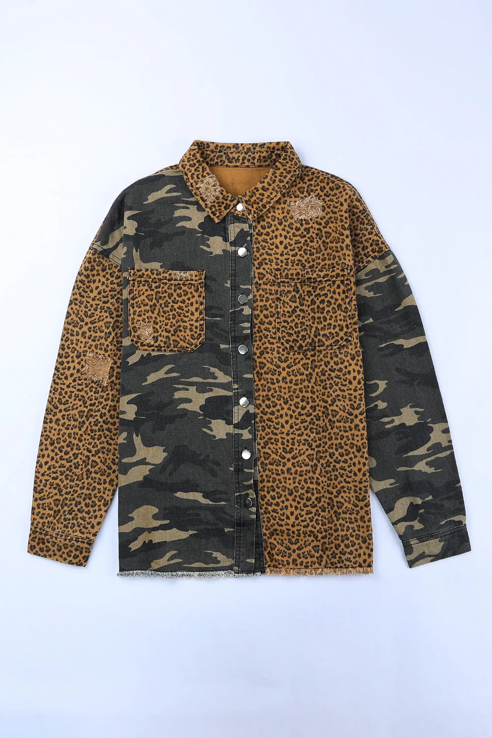 Camouflage Leopard Patchwork Jacket