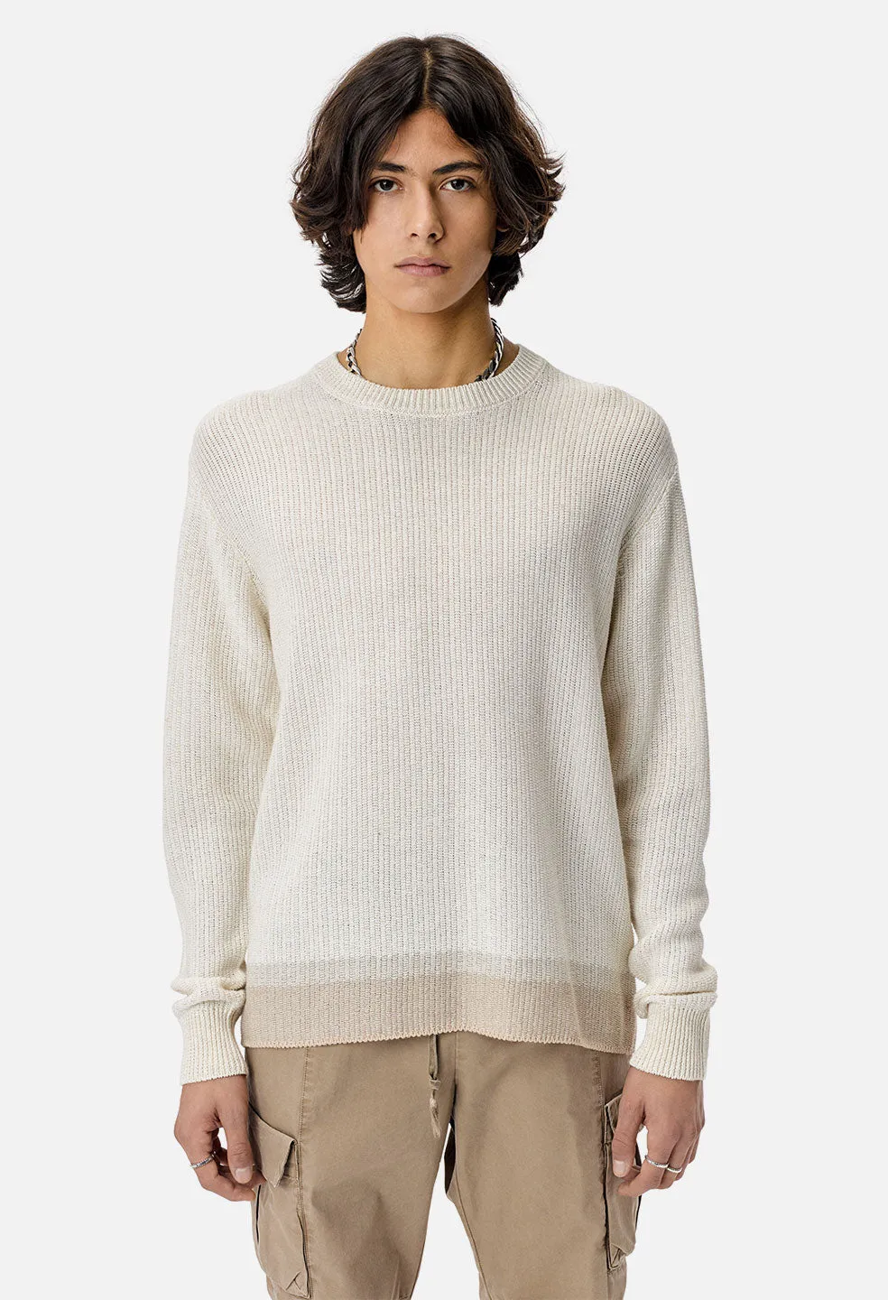 Ivory-Colored Canal Sweater, Premium Quality