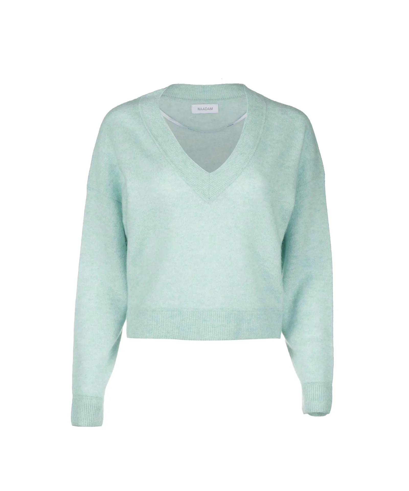 Cashmere Cropped V-Neck Pullover