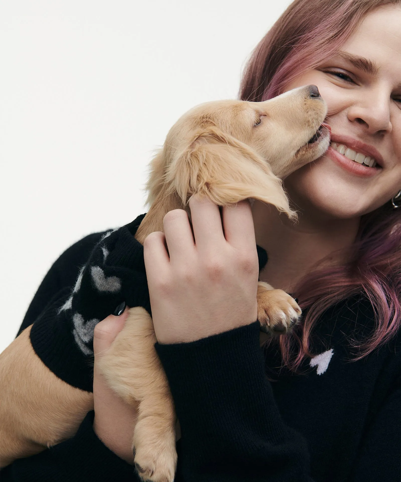 Cashmere Heart Dog Sweater