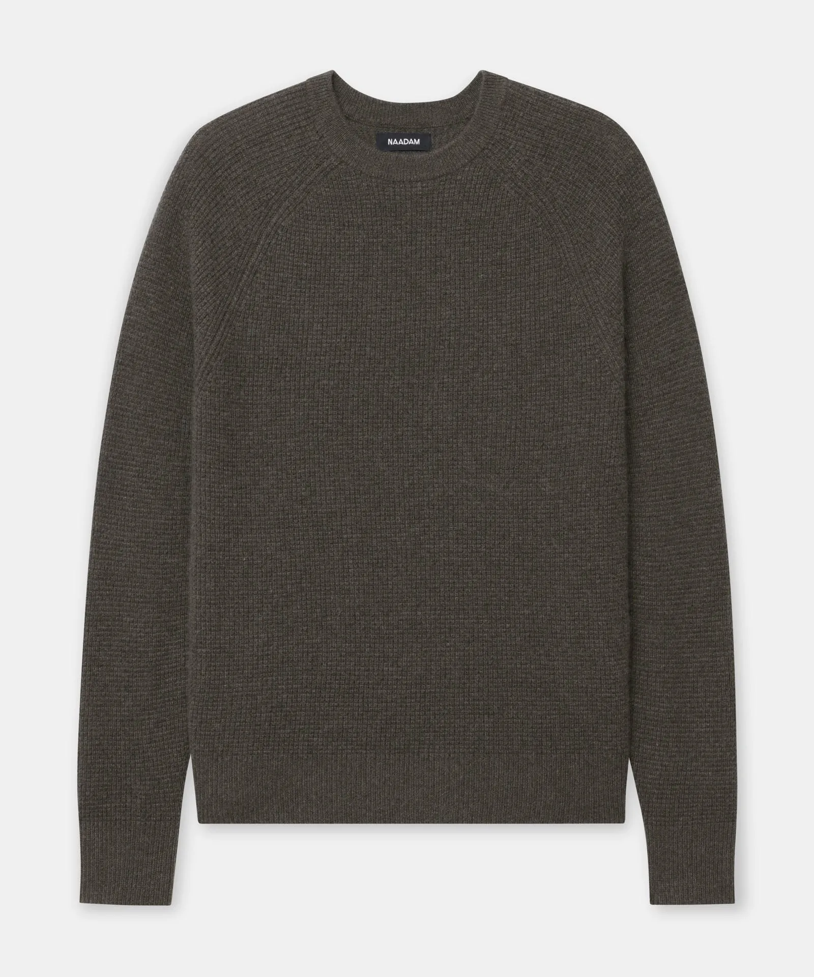 Cashmere Waffle Crewneck Sweater