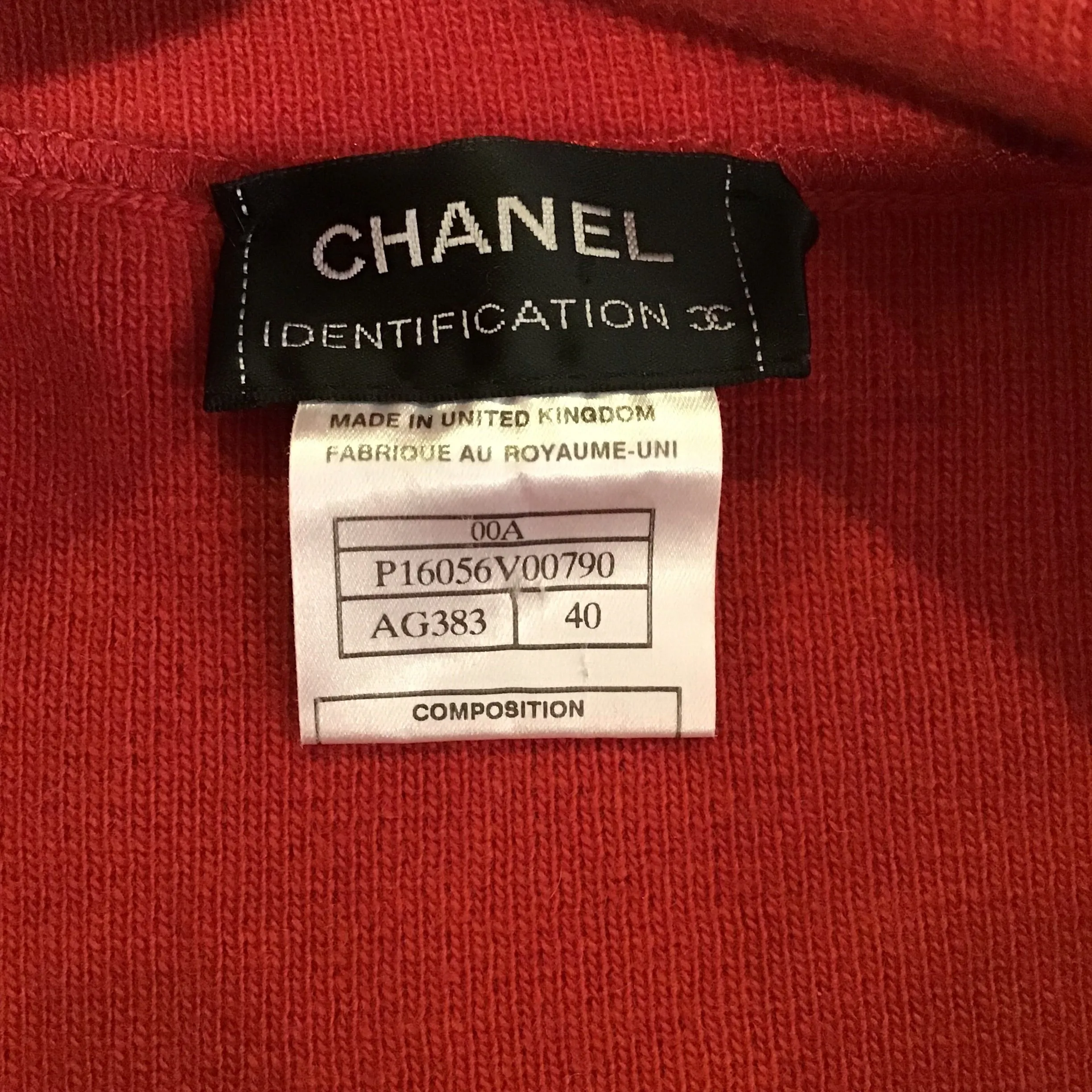 Chanel Identification 00A 2000 Fall Autumn Rust turtleneck Cashmere Sweater Top FR 40 US 4