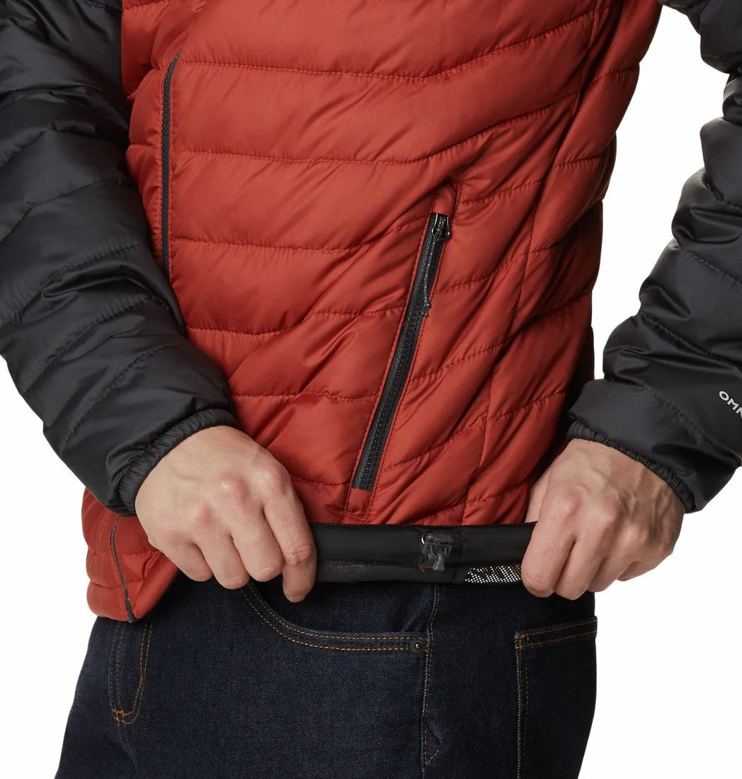 Columbia Mens Powder Lite Hooded Jacket-RED