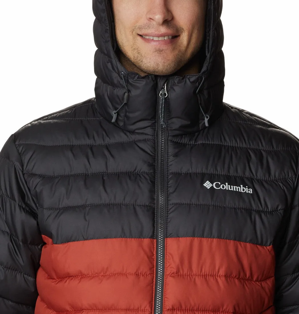 Columbia Mens Powder Lite Hooded Jacket-RED