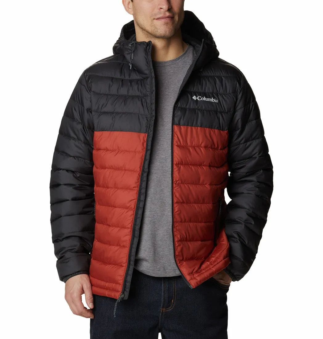 Columbia Mens Powder Lite Hooded Jacket-RED