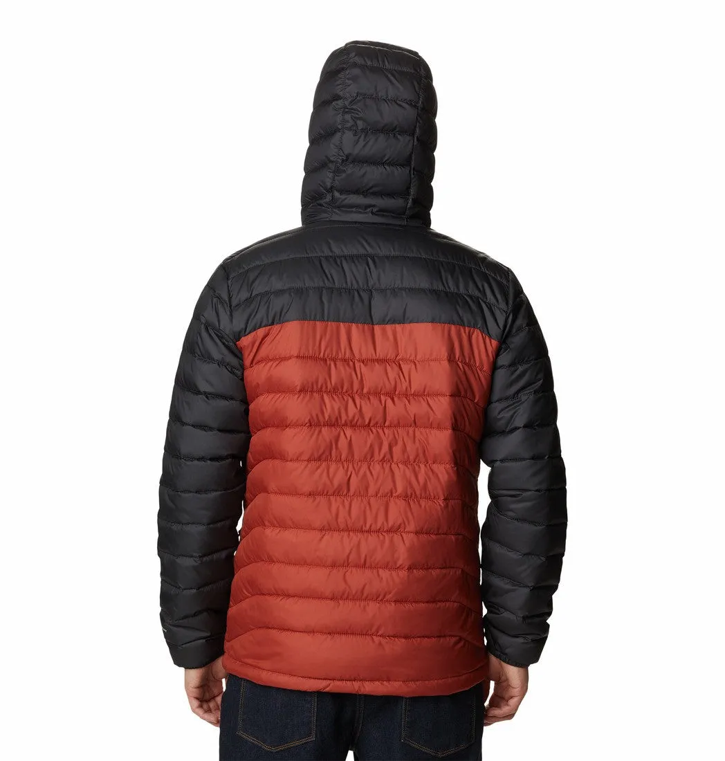 Columbia Mens Powder Lite Hooded Jacket-RED