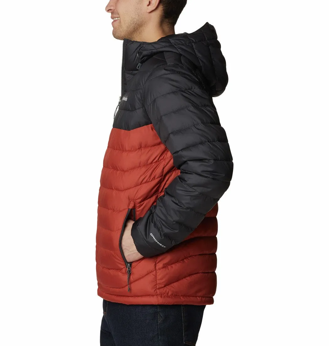 Columbia Mens Powder Lite Hooded Jacket-RED