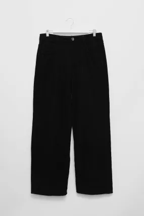 CORDUROY BLACK WIDE LEG VINTAGE PANTS