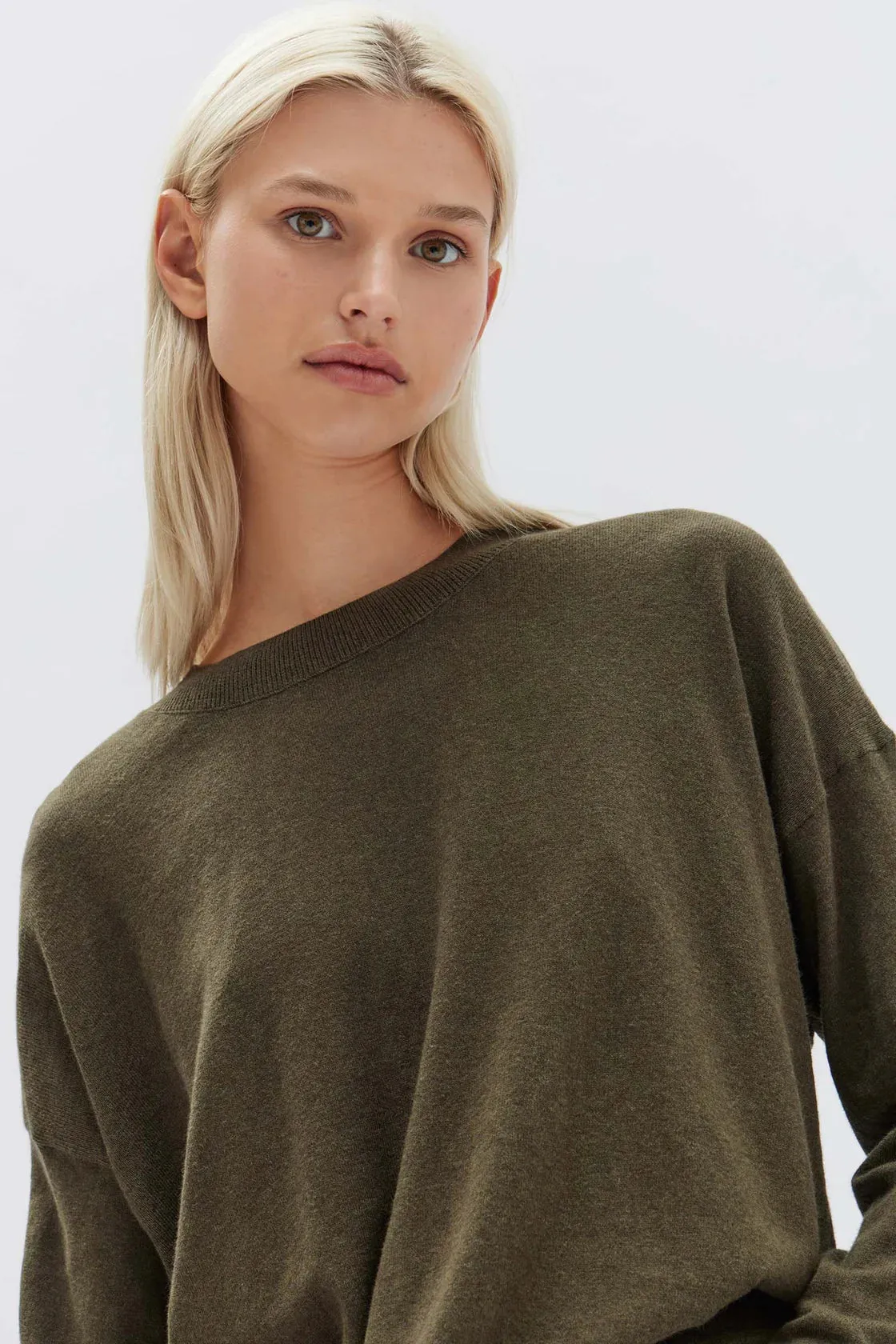 Cotton Cashmere Sweater Pea