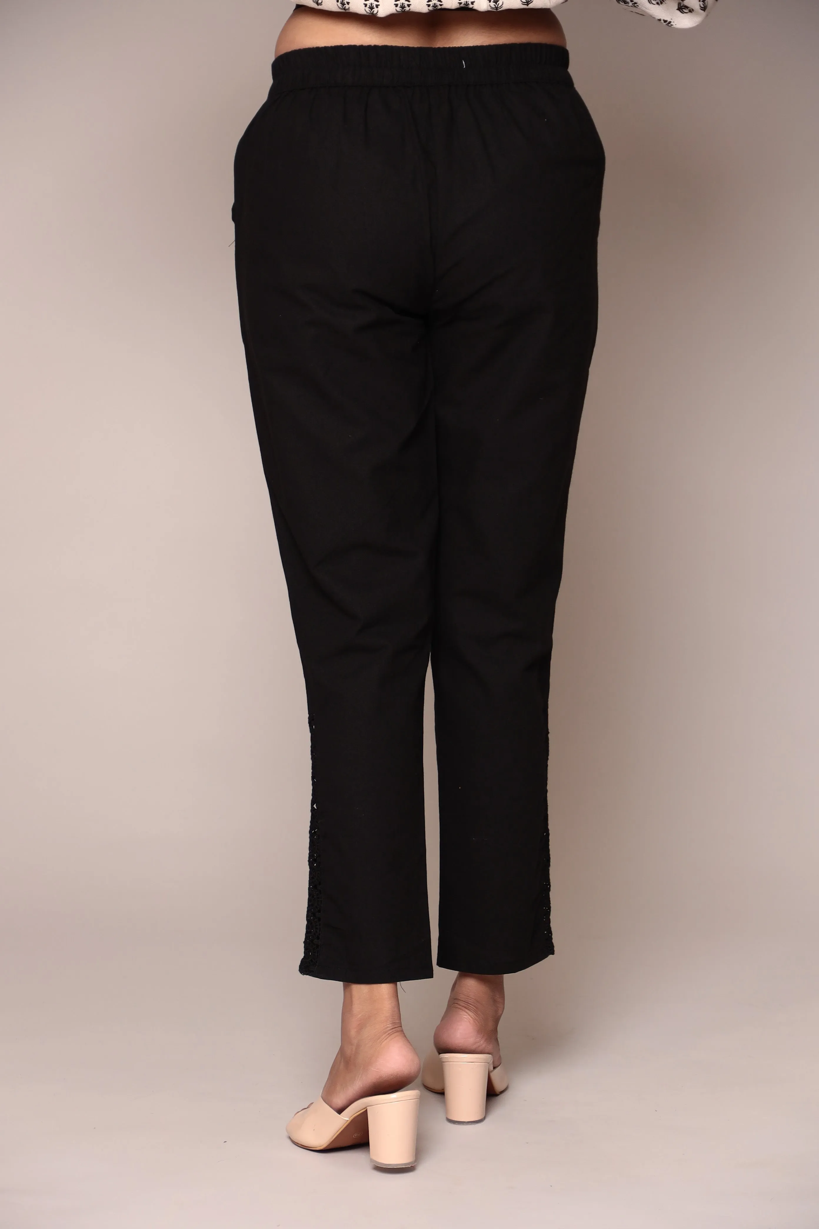 Cotton Woven Pant with Embroidered Work