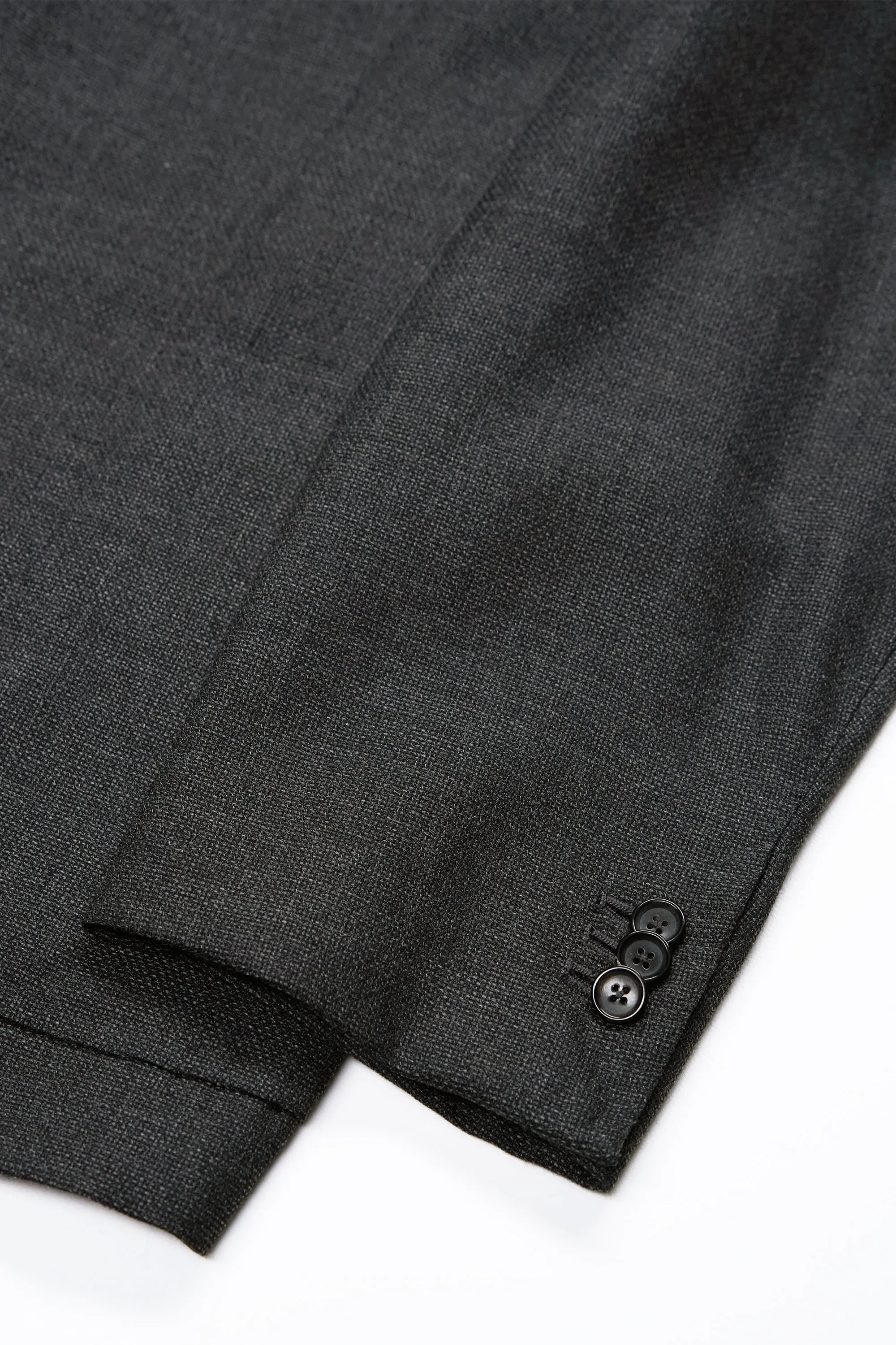 Dalcuore Dark Grey Hopsack Wool Sport Coat