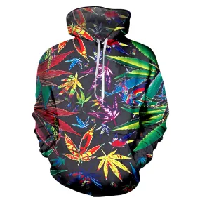 Dank Master Colorful Weed Leaf Hoodie