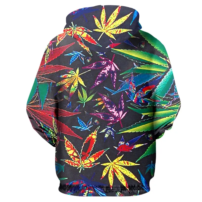 Dank Master Colorful Weed Leaf Hoodie